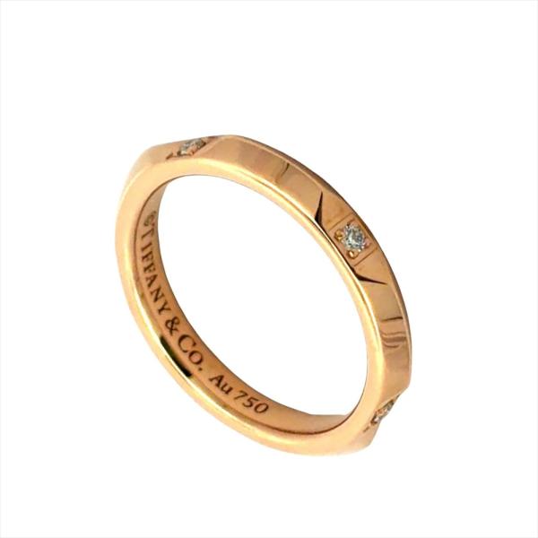TIFFANY&Co. ティファニー トゥルーバンド リング・指輪 5号 美品 TIFFANY&Co.（ティファニー） トゥルー バンド 5Pダイヤ リング 指輪