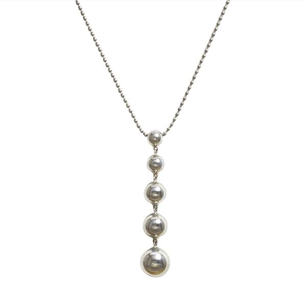 【美品・付属有】TIFFANY&Co. ティアドロップ5連ネックレス SV925 TIFFANY&Co.（ティファニー） ハードウェア ボール 5連 ドロップ