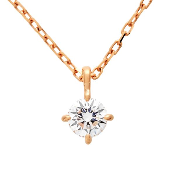 ete エテ ネックレス ダイヤモンド 0.1ct K18PG 0.9g : ゴールドプラザ