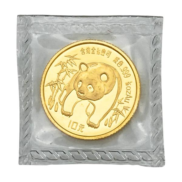 パンダ金貨 10元 1986 純金 3.1g 1/10oz 金貨 ゴールド K24 中国