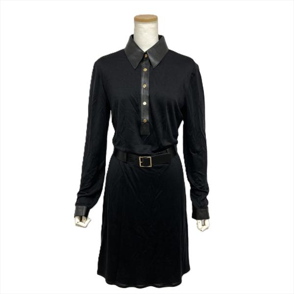 GUCCI（グッチ） ワンピース シルク シープスキン ブラック L 44