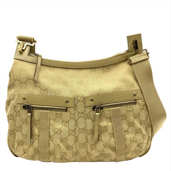 GUCCI（グッチ） ショルダーバッグ GGキャンバス 90762 カーキ