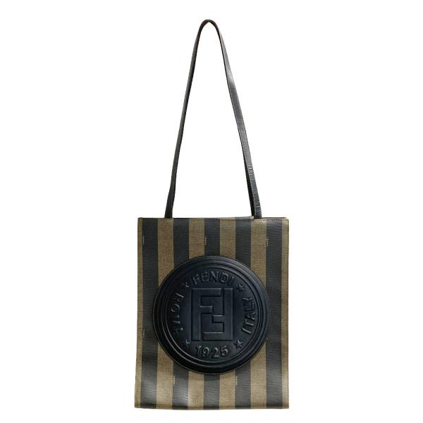 【鑑定済】FENDI ペカン トートバッグ 大容量 ロゴ ボストンバッグ FENDI ぺカン柄ボストンバッグ | Hedy