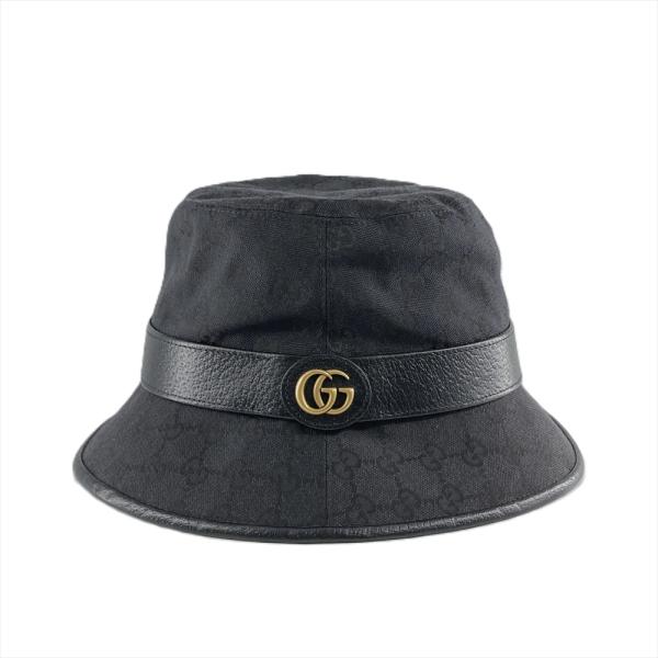 GUCCI（グッチ） バケットハット ハット GGキャンバス 576587 ブラック