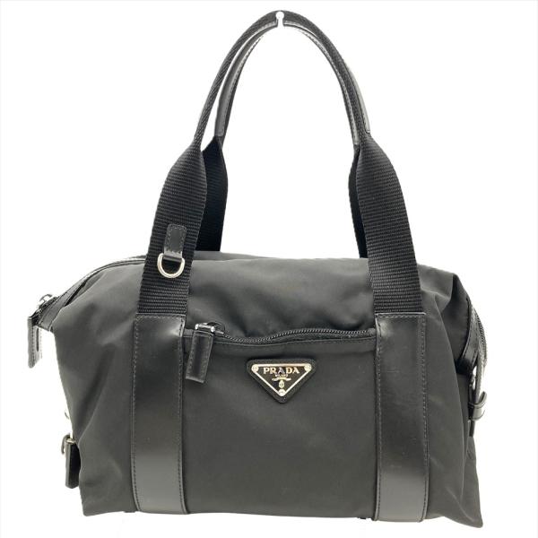PRADA（プラダ） ミニボストン ハンドバッグ ナイロン レザー BR3697