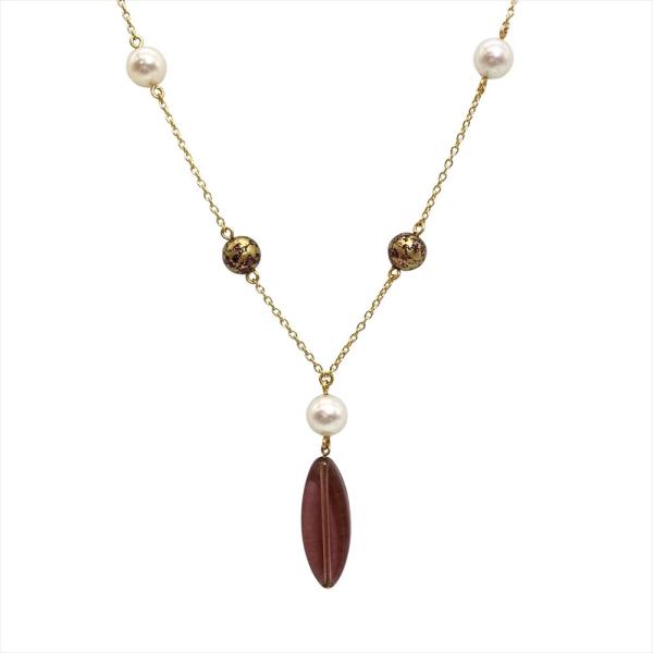 タサキ TASAKI パール ネックレス K18YG 5.4g 真珠 6.2mm-6.7mm