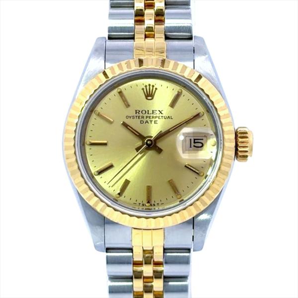 ロレックス ROLEX 69173 デイトジャスト 7桁 83番台 腕時計 シャンパン文字盤 YG×SS 自動巻き レディース【中古】 デイトジャスト ロレックス ROLEX 69173 7桁 83番台 腕時計 自動巻