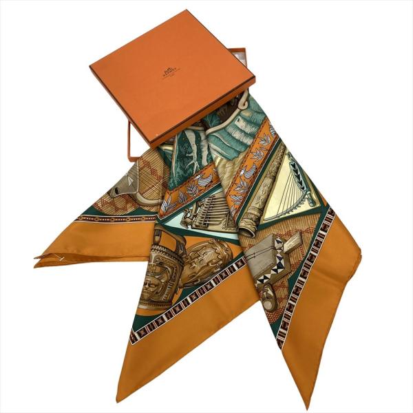 HERMES（エルメス） カレ90 Au son du Tam-Tam スカーフ シルク