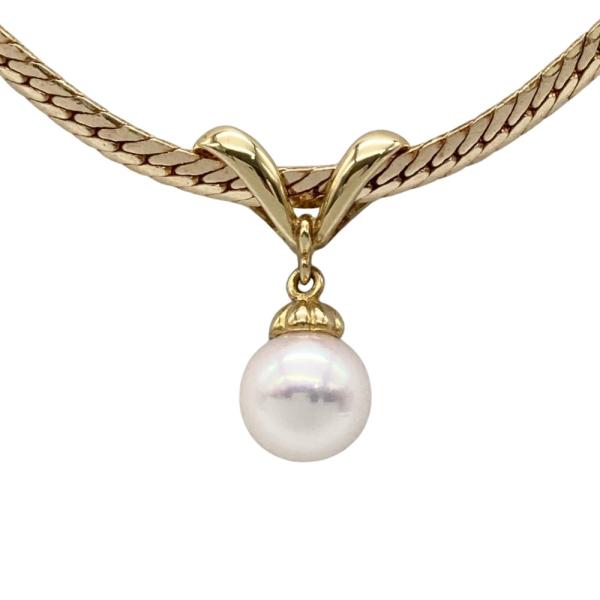 MIKIMOTO（ミキモト） パール 7.2mm チョーカー ネックレス K18YG 11.3