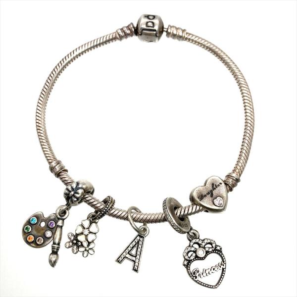 パンドラ PANDORA チャーム ブレスレット SV925 26.6g シルバー金具