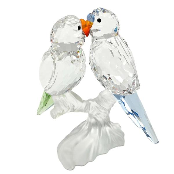 スワロフスキー置物　鳥　インコ SWAROVSKI スワロフスキー セキセイインコ 2016年廃盤品 オブジェ 置物