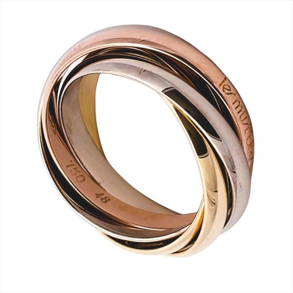 Cartier（カルティエ） トリニティ 5連 リング 指輪 #48 K18YG 7.5g