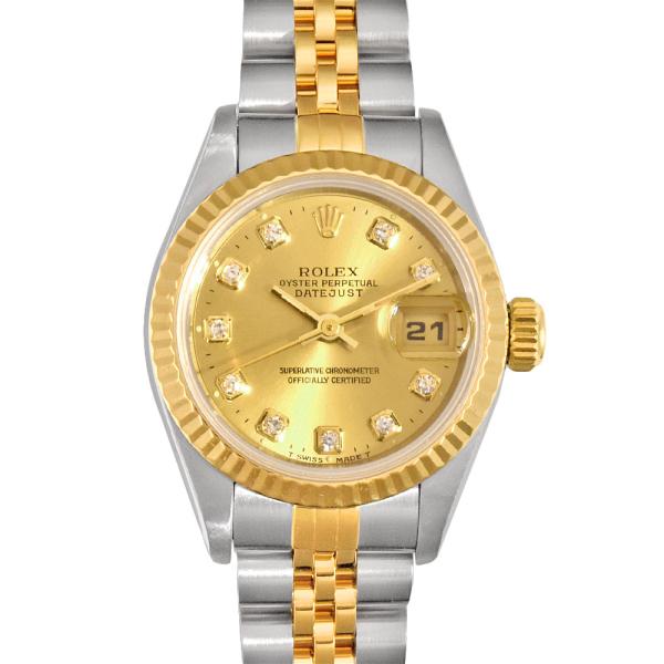 ロレックス　デイトジャスト SS×YG 79173G 10p シェル文字盤 楽天市場】ロレックス ROLEX デイトジャスト 79173NG コンビ SS/YG 10P