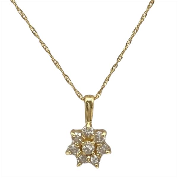 ネックレス ダイヤモンド 0.27ct K18YG ゴールド レディース