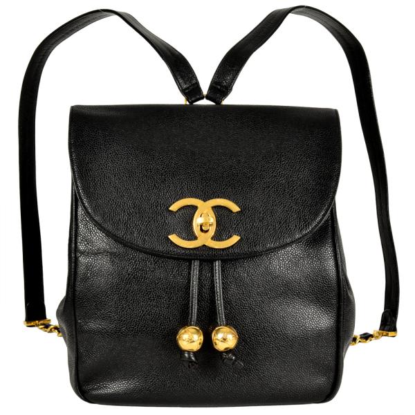 CHANEL（シャネル） ココマーク デカココ リュック キャビアスキン