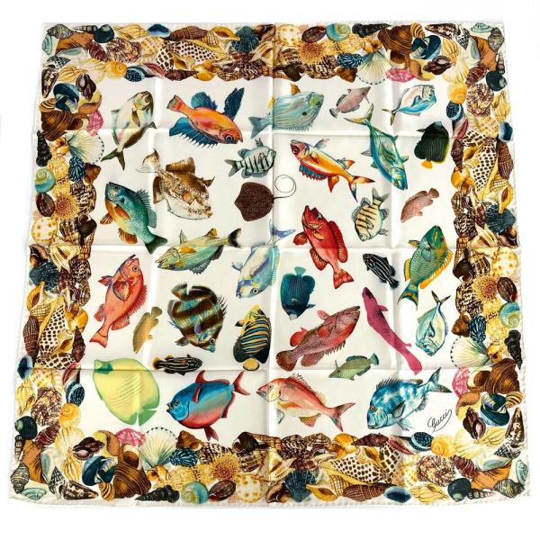 GUCCI グッチ スカーフ 魚 サンゴ 海 GUCCI グッチ スカーフ 魚 サンゴ 海 - メルカリ