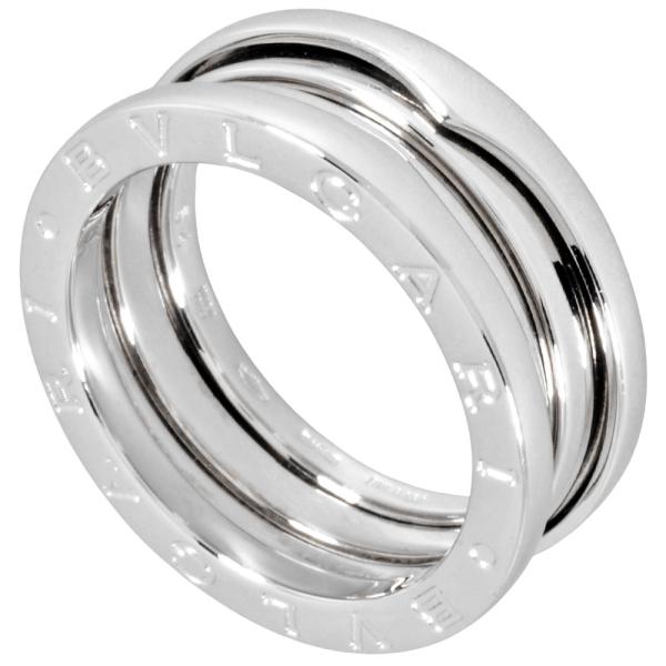 ▲K18WG ブルガリ B-zero1 ビーゼロワン リング 2バンド ブルガリ BVLGARI ビーゼロワン B-zero1 2バンドリング ホワイト