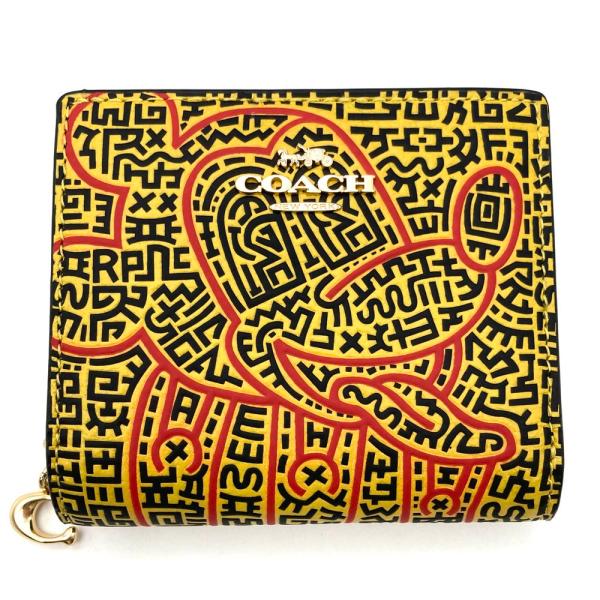 コーチ　coach レザージャケット　キースヘリング　ミッキー　48 COACH（コーチ） ディズニー キース ヘリング ミッキーマウス 二つ折り