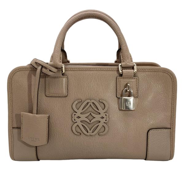 LOEWE アマソナ ハンドバッグ グレージュ LOEWE（ロエベ） アマソナ 28 ハンドバッグ レザー シルバー金具