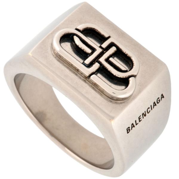 BALENCIAGA バレンシアガ BB ロゴ シグネット リング 指輪 メタルg #56
