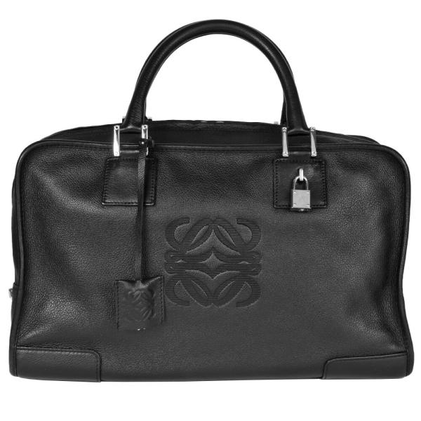LOEWE（ロエベ） ハンドバッグ アマソナ36 旧ロゴ ブラック レザー