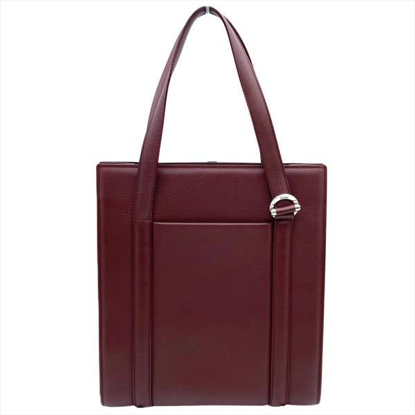 Cartier（カルティエ） カボション トートバッグ レザー ワインレッド