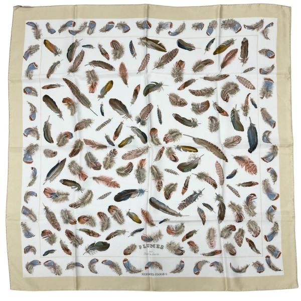 HERMES エルメス カレ90 PLUMES par Henri de Linares スカーフ シルク
