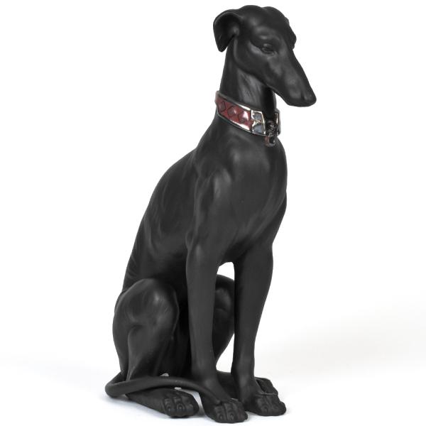 超格安価格 リヤドロ Lladro 忠実なグレイハウンド 黒 No.8606 ブラック 犬 リヤドロ