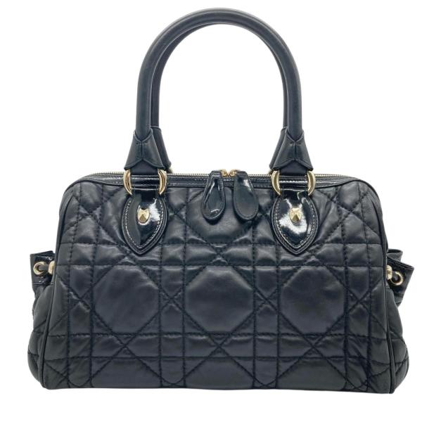 ディオール Dior ハンドバッグ レザー ブラック ゴールド金具 