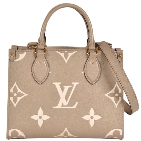 Louis Vuitton ベージュ トートバッグ LOUIS VUITTON ルイヴィトン オンザゴーPM トートバッグ