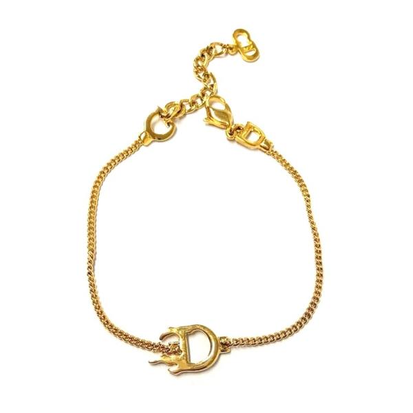 クリスチャンディオール Christian Dior Dロゴ ブレスレット ゴールド