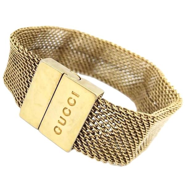 GUCCI（グッチ） ロゴ メッシュ 編み込み ブレスレット ITALY