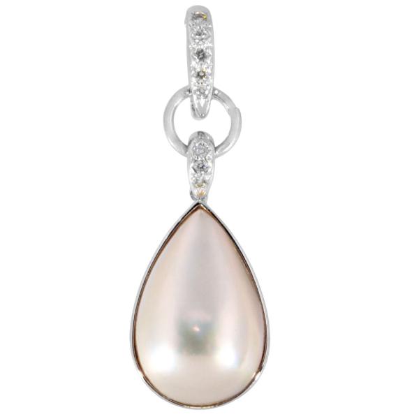 タサキ TASAKI ドロップ ペンダントトップ ダイヤモンド 0.06ct K18WG