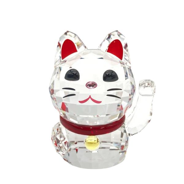 Swarovski 招き猫オーナメント 新品未使用 SWAROVSKI（スワロフスキー） ラッキーキャット 招き猫 オブジェ 置物