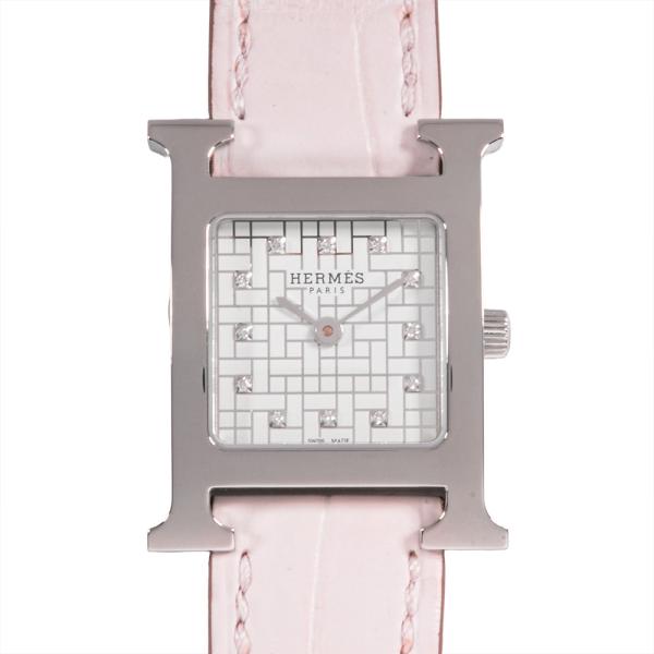 エルメス 腕時計 レディース セリエ クロコダイル 白 ゴールド メダリオン 革 HERMES（エルメス） HERMES HH1.210C Hウォッチ 腕時計 クォーツ