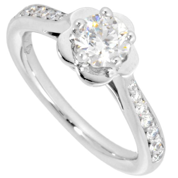 1*！様 シャネルGIA鑑定書付ダイヤモンドプラチナリング結婚指輪CHANEL婚 CHANEL（シャネル） カメリア リング 指輪 ダイヤモンド 0.40ct #46