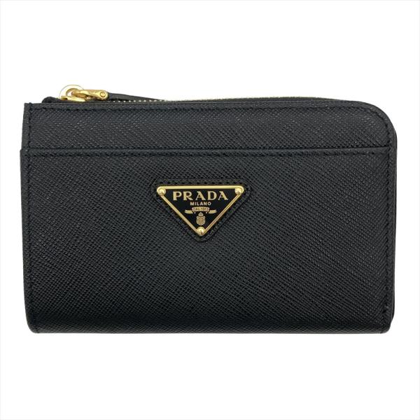 未使用級 PRADA ケース 小銭入れ ブラック サフィアーノ RFID PRADA（プラダ） PRADA L字ファスナー コインケース サフィアーノ