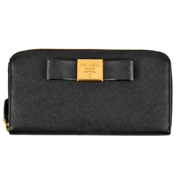 PRADA プラダ リボン ラウンドファスナー サフィアーノ 1M0506