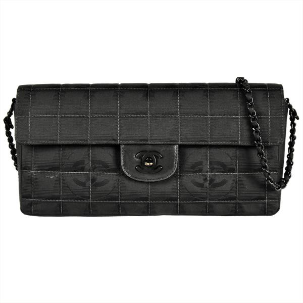 中古 シャネル CHANEL 7番台 レディース ショルダーバッグ ニュートラベル ブラック ナイロン CHANEL（シャネル） ニュートラベルライン チェーン ショルダーバッグ
