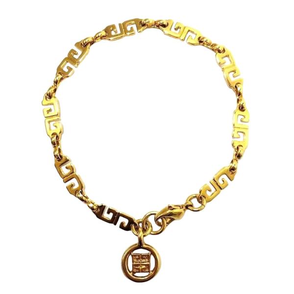 ジバンシー Givenchy ヴィンテージ ブレスレット ゴールド ロゴ GP