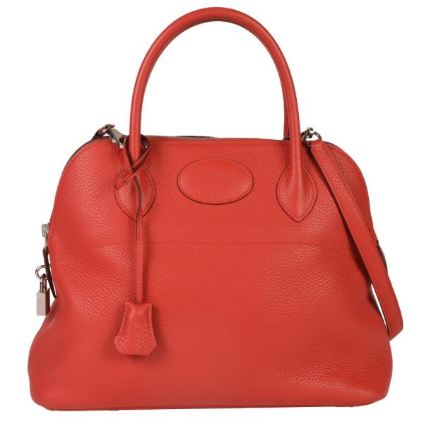 エルメス HERMES ボリード31 ハンドバッグ 2WAY トリヨンクレマンス X刻印(2016年頃製造)刻印 ルージュトマト シルバー金具 レッド