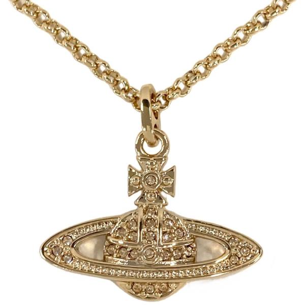 未使用正規品 ヴィヴィアンウエストウッド ネックレス オーブ ラインストーン　金 美品 正規品 ヴィヴィアンウエストウッド ネックレス オーブ