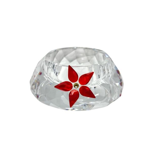 【正規準美品】Swarovski スワロフスキーキャンドル　ティーライト　紙袋付 SWAROVSKI（スワロフスキー） ポインセチア ティーライト キャンドル