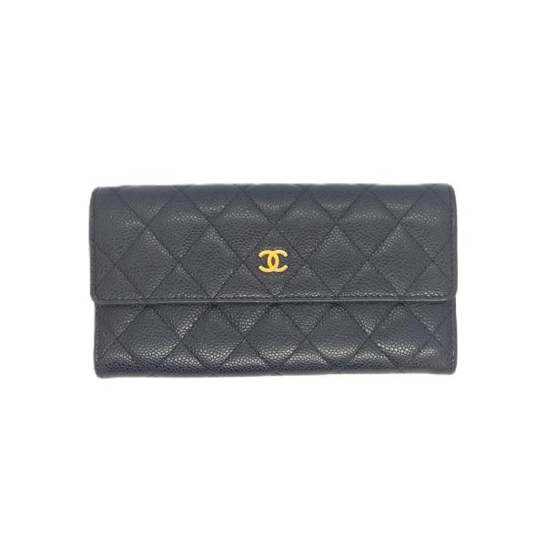 CHANEL（シャネル） マトラッセ 長財布 キャビアスキン A50096