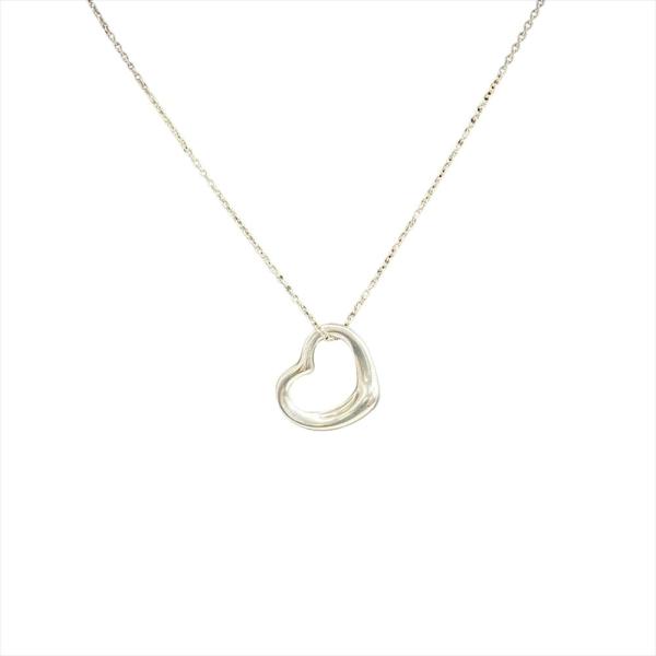 ティファニー Tiffany&amp;Co. オープンハート ネックレス スターリングシルバー 2.3g シルバー レディース