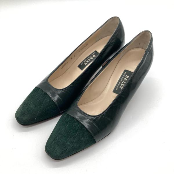 【美品】BALLY ブラック PRALIA 55 レザーパンプス 美品】BALLY ブラック PRALIA 55 レザーパンプス
