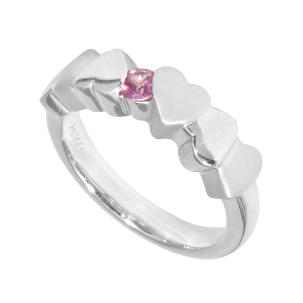 美品！ジェムケリー Pt900×ピンクサファイア ハートリング　7号 GEMCEREY ジェムケリー ピンクサファイア リング ハート Pt900