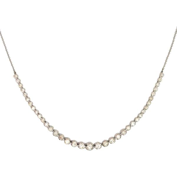 Pt850 ダイヤモンド グラデーション プラチナ ネックレス ダイヤモンド グラデーション テニス ネックレス 2.00ct Pt850 7.4g