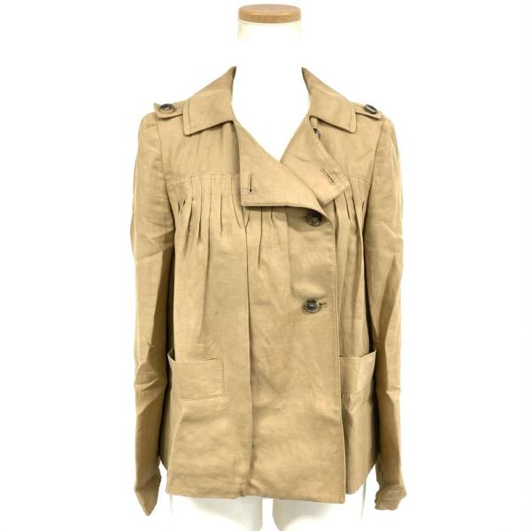 GUCCI（グッチ） リネン混 ショート トレンチコート 173379 ベージュ