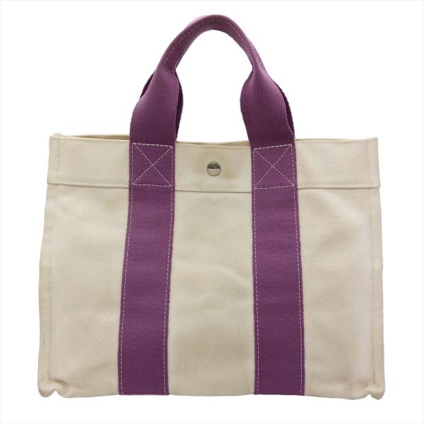 ★ハワイラブ★美品✦HERMES ボラボラ PM キャンバストート HERMES エルメス ボラボラPM トートバッグ キャンバス パープル
